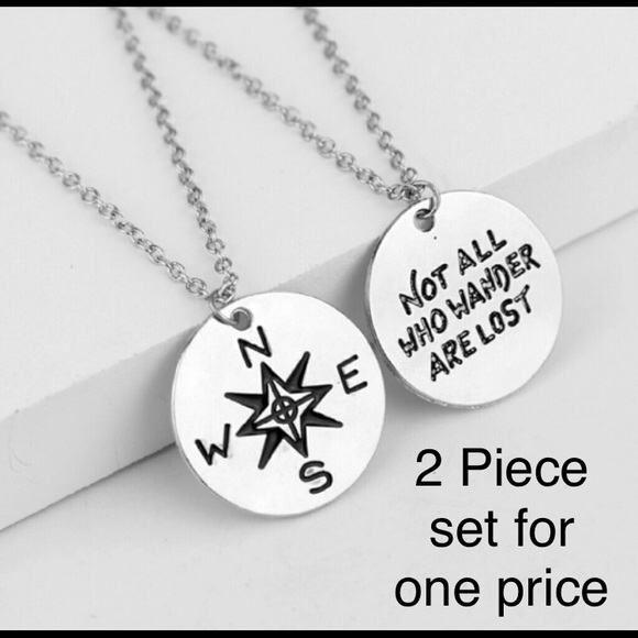 Boutique Jewelry - Hand stamped 2piece Wanderlust Necklace 1 price